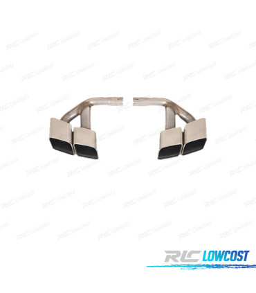 PONTEIRAS DE ESCAPE AUDI Q7 3.0T DIESEL 16-19 LOOK SQ7 CROMADAS