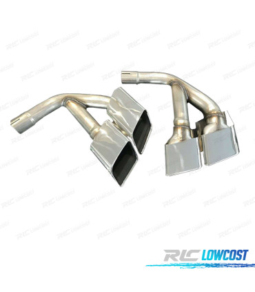 PONTEIRAS DE ESCAPE AUDI Q7 3.0T DIESEL 16-19 LOOK SQ7 CROMADAS