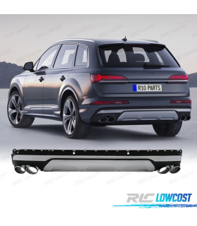 DIFUSOR AUDI Q7 20-23 LOOK SQ7 + PONTEIRAS DE ESCAPE CROMADAS
