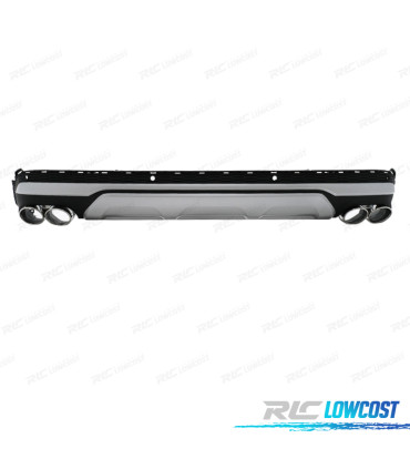 DIFUSOR AUDI Q7 20-23 LOOK SQ7 + PONTEIRAS DE ESCAPE CROMADAS