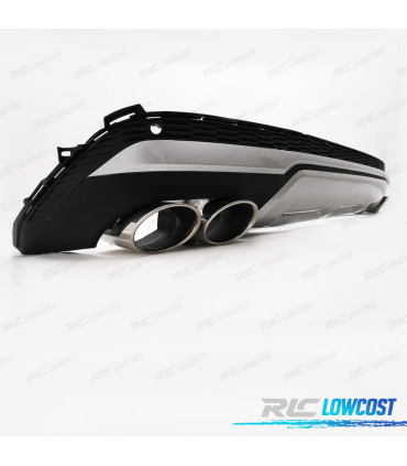 DIFUSOR AUDI Q7 20-23 LOOK SQ7 + PONTEIRAS DE ESCAPE CROMADAS