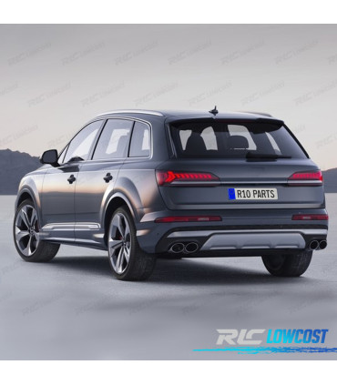 DIFUSOR AUDI Q7 20-23 LOOK SQ7 + PONTEIRAS DE ESCAPE CROMADAS