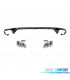 DIFUSOR AUDI Q8 19-23 LOOK SQ8 PRETO + PONTEIRAS DE ESCAPE CROMADAS