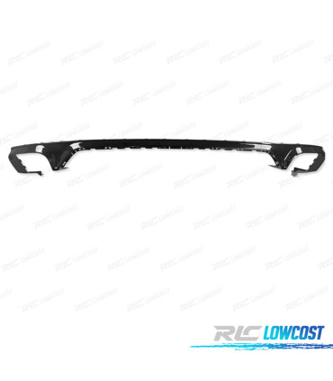 DIFUSOR AUDI Q8 19-23 LOOK SQ8 PRETO + PONTEIRAS DE ESCAPE CROMADAS