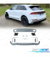 KIT CARROÇARIA AUDI Q8 LOOK ABT RSQ8 19-23 DIFUSOR + LIP FRONTAL + PONTEIRAS DE ESCAPE