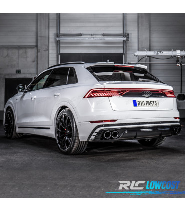 KIT CARROÇARIA AUDI Q8 LOOK ABT RSQ8 19-23 DIFUSOR + LIP FRONTAL + PONTEIRAS DE ESCAPE