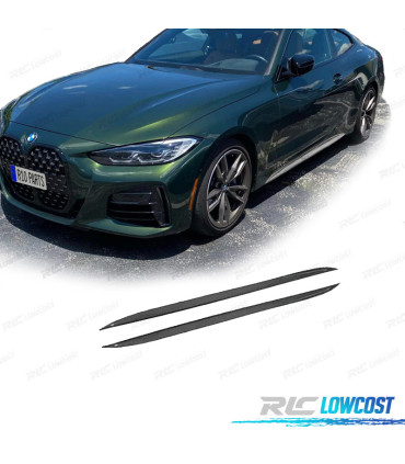 FRISOS LATERAIS INFERIORES BMW G22 20- LOOK MP PRETO MATE