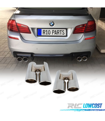 PONTEIRAS DE ESCAPE BMW F10 10-17 LOOK M5 CROMADAS