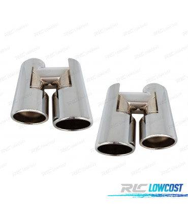 PONTEIRAS DE ESCAPE BMW F10 10-17 LOOK M5 CROMADAS