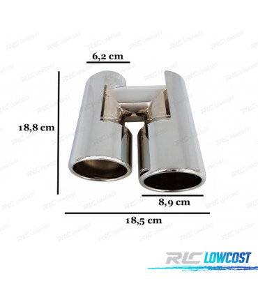 PONTEIRAS DE ESCAPE BMW F10 10-17 LOOK M5 CROMADAS