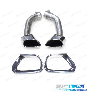 PONTEIRAS DE ESCAPE BMW X5 E70 07-12 LOOK M PERFORMANCE PRATEADAS