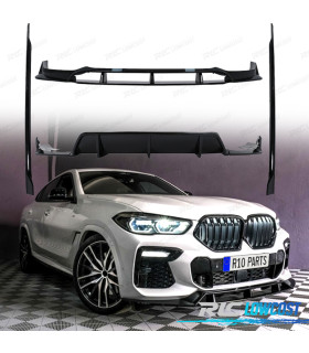 KIT CARROÇARIA BMW X6 G06 19- LOOK BLACK KNIGHT PRETO BRILHANTE