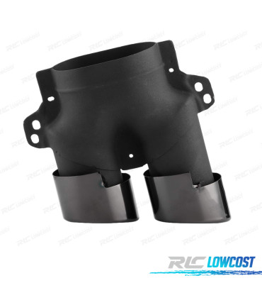 PONTEIRAS DE ESCAPE MERCEDES W205 C205 14- LOOK C43 PRETAS BRILHANTES