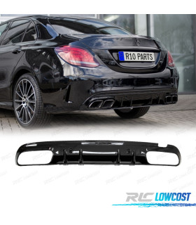 DIFUSOR MERCEDES W205 SEDAN AMG 14-21 LOOK AMG C63 PRETO