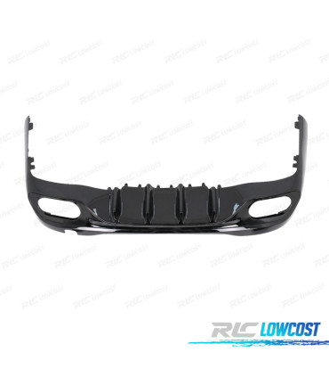 DIFUSOR MERCEDES W206 AMG 21- LOOK C43 + PONTEIRAS DE ESCAPE CROMADAS