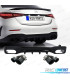 DIFUSOR MERCEDES W206 AMG 21- LOOK C43 + PONTEIRAS DE ESCAPE PRETAS