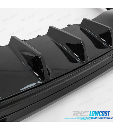 DIFUSOR MERCEDES W206 AMG 21- LOOK C43 + PONTEIRAS DE ESCAPE PRETAS