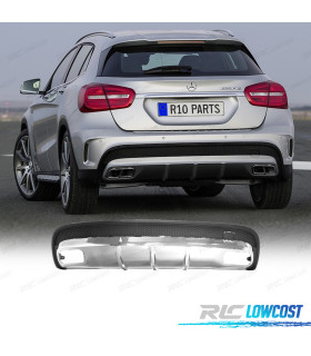 DIFUSOR MERCEDES X156 AMG 13-19 LOOK AMG GLA45 PRATEADO