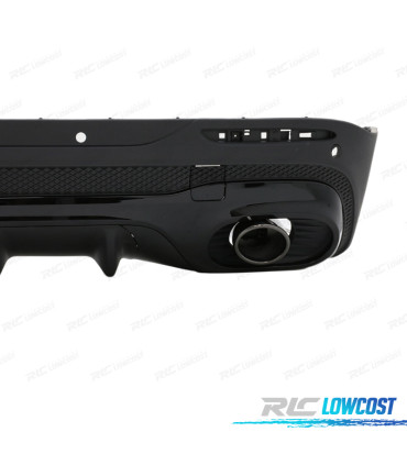 DIFUSOR MERCEDES X247 20- LOOK GLB35 + PONTEIRAS DE ESCAPE PRETAS
