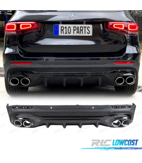 DIFUSOR MERCEDES X247 20- LOOK GLB45 + PONTEIRAS DE ESCAPE CROMADAS