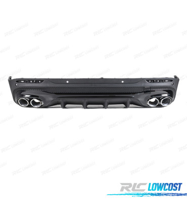 DIFUSOR MERCEDES X247 20- LOOK GLB45 + PONTEIRAS DE ESCAPE CROMADAS