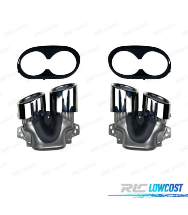 DIFUSOR MERCEDES X247 20- LOOK GLB45 + PONTEIRAS DE ESCAPE CROMADAS