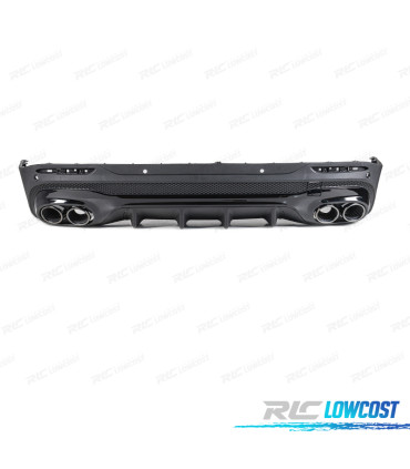 DIFUSOR MERCEDES X247 20- LOOK GLB45 + PONTEIRAS DE ESCAPE PRETAS