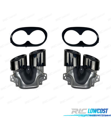 DIFUSOR MERCEDES X247 20- LOOK GLB45 + PONTEIRAS DE ESCAPE PRETAS