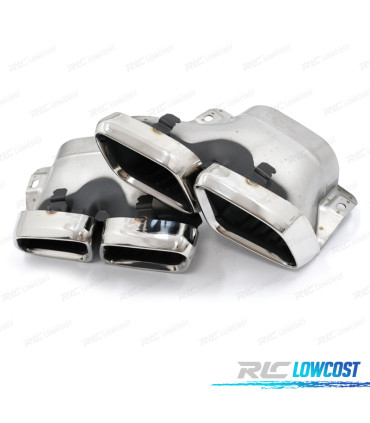 PONTEIRAS DE ESCAPE MERCEDES GLC W253 X253 C253 15-18 LOOK GLC63 CROMADAS