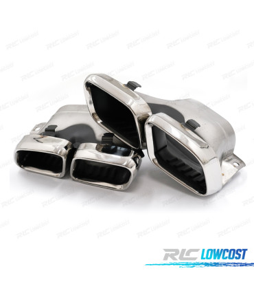 PONTEIRAS DE ESCAPE MERCEDES GLC W253 X253 C253 15-18 LOOK GLC63 CROMADAS