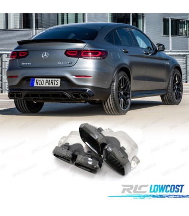 PONTEIRAS DE ESCAPE MERCEDES GLC W253 X253 C253 15-22 LOOK GLC63 PRETAS