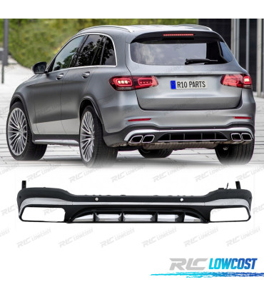 DIFUSOR MERCEDES GLC X253 AMG 16-22 LOOK GLC63 PRATEADO
