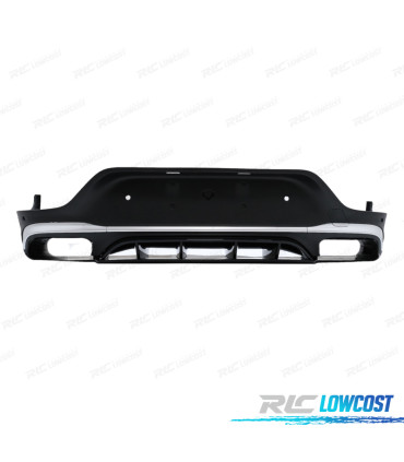 DIFUSOR MERCEDES GLC C253 COUPE AMG 16-22 LOOK GLC63 PRATEADO