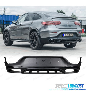 DIFUSOR MERCEDES GLC C253 COUPE AMG 20- LOOK GLC63 PRETO