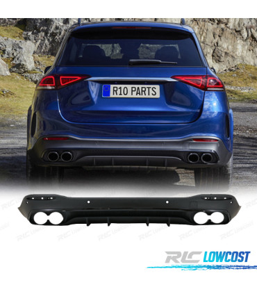 DIFUSOR MERCEDES GLE W167 AMG 19- LOOK GLE53 PRETO
