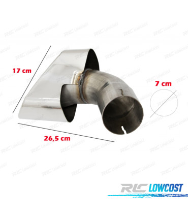 DIFUSOR BMW X6 F16 14-19 LOOK M + PONTEIRAS DE ESCAPE CROMADAS