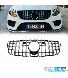 GRELHA FRONTAL MERCEDES GL X166 12-15 LOOK AMG GT PRETA CROMADA