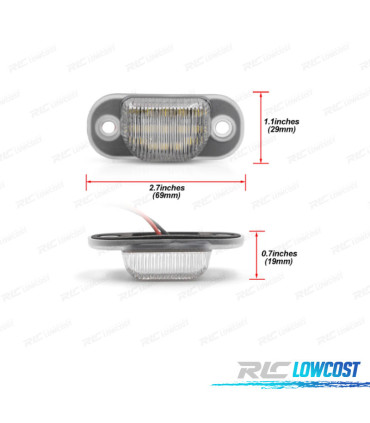 LUZES DE MATRICULA LED AUDI 80 B4 100 C4 A6 C4