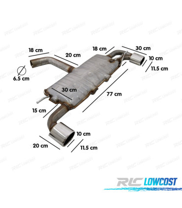 PANELA DE ESCAPE VOLKSWAGEN SCIROCCO 08- LOOK R