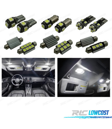 KIT 17 LAMPADAS LED INTERIOR PARA AUDI A3 S3 8 V SEDAN QUATTRO SPORTBACK LIMUSINA 14-