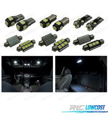KIT 17 LAMPADAS LED INTERIOR PARA VOLKSWAGEN VW GOLF 5 GTI 06-09