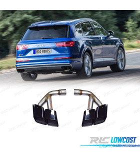 PONTEIRAS DE ESCAPE AUDI Q7 3.0T DIESEL 16-19 LOOK SQ7 PRETAS
