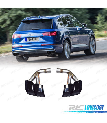 PONTEIRAS DE ESCAPE AUDI Q7 3.0T DIESEL 16-19 LOOK SQ7 PRETAS