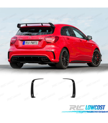 FRISOS TRASEIROS MERCEDES W176 AMG 12-18 LOOK AMG A45 PRETO BRILHANTE
