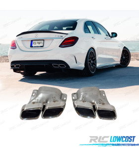PONTEIRAS DE ESCAPE MERCEDES W205 18-21 LOOK C63 AMG