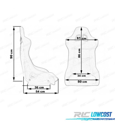 KIT BAQUET BACKET FIXA SPEEDWAY PRETA ESTILO EVO