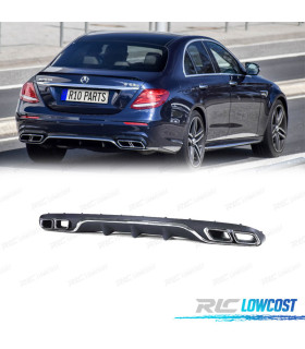 DIFUSOR MERCEDES CLASE E W213 SEDAN 16-20 LOOK AMG E63 + PONTEIRAS ESCAPE