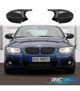 CAPAS DE ESPELHOS RETROVISORES BMW E92 E93 10-14 LOOK M3 PRETO E CARBONO