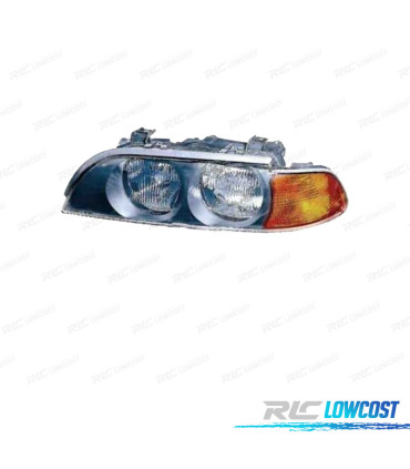FAROL ESQ OPTICAS BMW SERIE 5 E39 95-00 CROMADO AMBAR