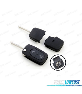 CARCAÇA CHAVES AUDI QUADRADA 2 BOTÕES LAMINA LISA PILHA 1620